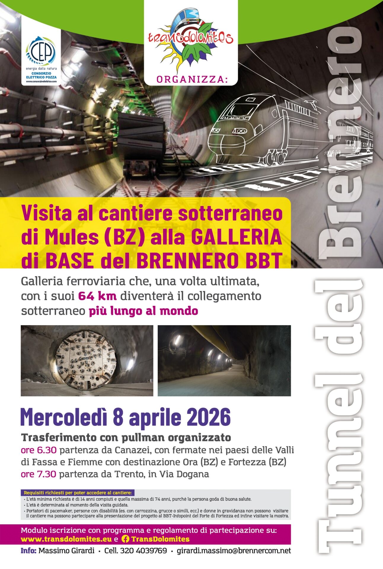 Visita al cantiere Mules, galleria di Base del Brennero, Mercoledì 8 Aprile 2026